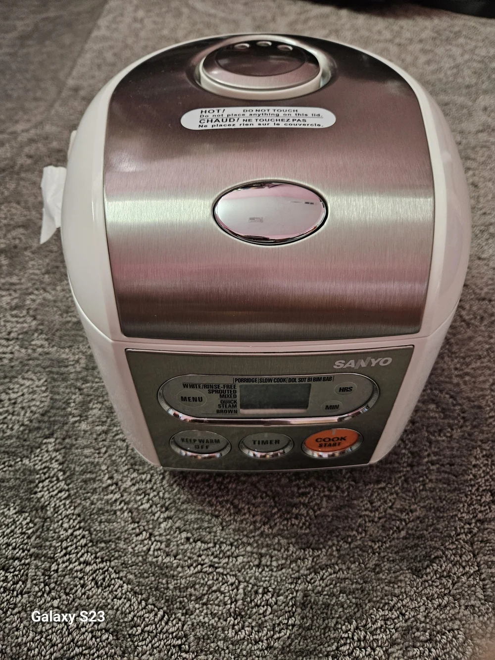Sanyo - Micom Rice Cooker & Steamer - Off White 5 CUP ECJ-F50S